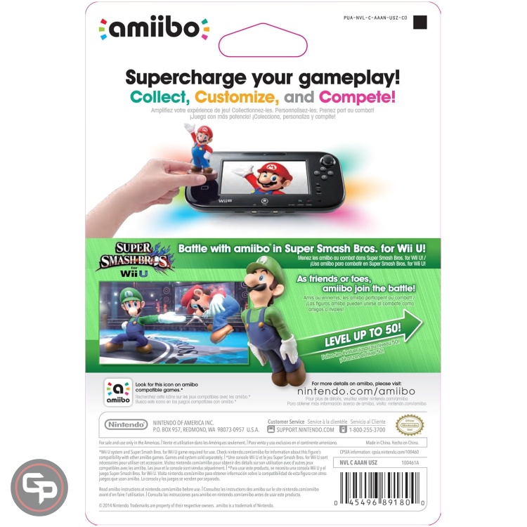 Super Mario Amiibo Luigi Mini figura Smash Bros - Image 3
