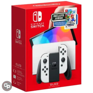 BUNDLE CONSOLA NINTENDO SWITCH OLED BLANCO + JUEGO SUPER MARIO BROS WONDER