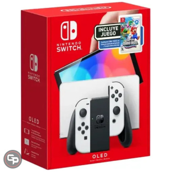 BUNDLE CONSOLA NINTENDO SWITCH OLED BLANCO + JUEGO SUPER MARIO BROS WONDER